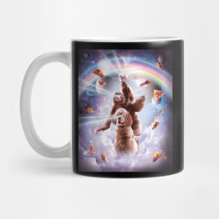 Laser Eyes Space Cat Riding Sloth, Dog - Rainbow Mug